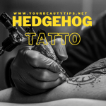 This is a tattoo of a hedgehog that is depicted in a minimalist style. The hedgehog is inked in black and is shown in a simple, yet recognizable pose. The quills and features of the hedgehog are depicted with clean, precise lines that create a sharp and striking appearance. The tattoo is located on the ankle and is small in size, adding to its minimalist aesthetic. Overall, this is a unique and understated hedgehog tattoo that is perfect for those who prefer a more subtle and minimalist style.